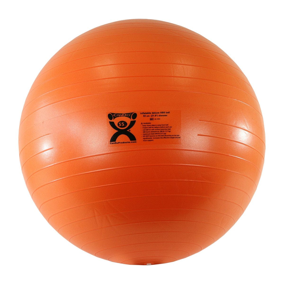 Cando - 30-1852 Deluxe ABS Inflatable Exercise Ball, Orange, 21.6"