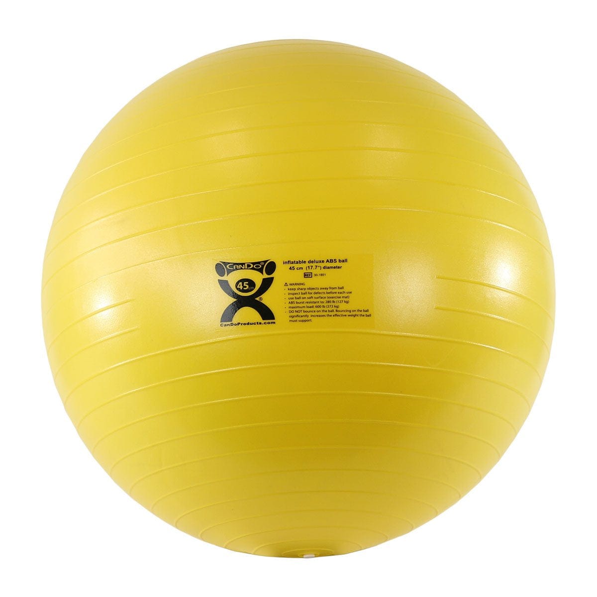 Cando - 30-1852 Deluxe ABS Inflatable Exercise Ball, Orange, 21.6"