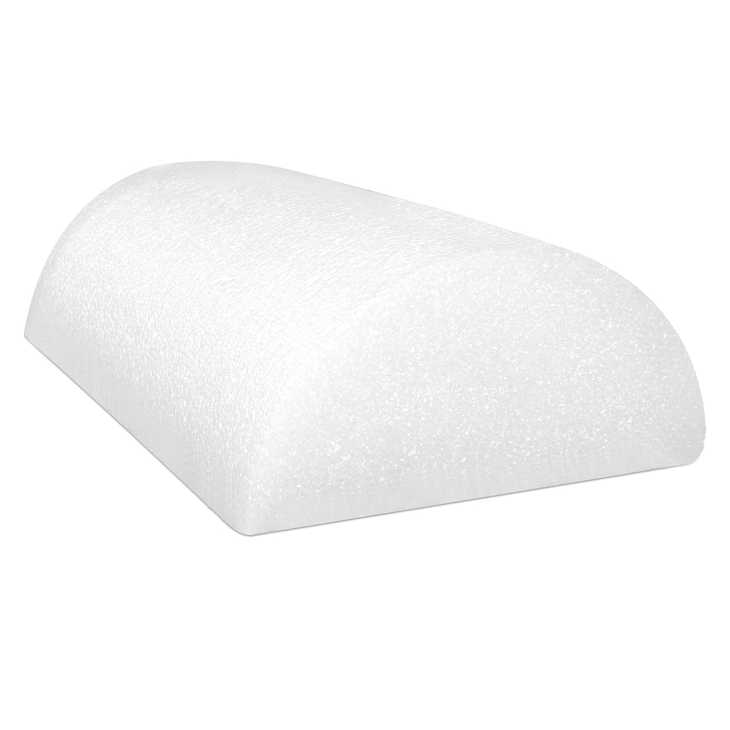 Cando-30-2341 Full-Skin PE Foam Roller for Muscle Restoration, Massage Therapy, Sport Recovery, and Physical Therapy. White, 6" X 12", Half-Round