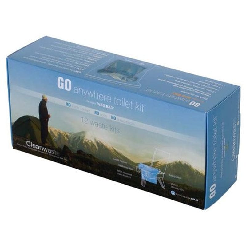 Cleanwaste GO Anywhere Camping Toilet Kit Waste WAG Bags - 12 Pack