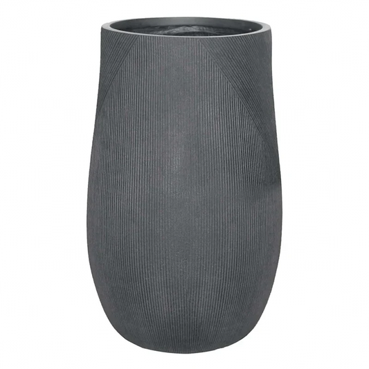 Catcci Crosby St. Clovis Black Tall Outdoor Planter, Large