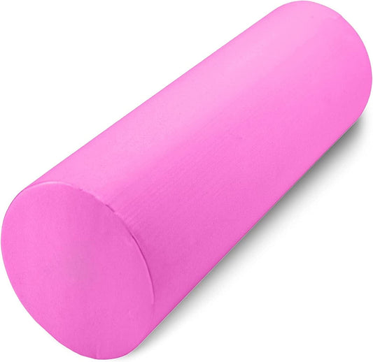 Crown Sporting Goods 18" X 6" Premium EVA Foam Roller – Firm, Dense, and Shape-Restoring (Pink)