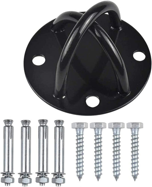 Ditanjia Yoga Ceiling Hooks Wall Mount Bracket 4 Holes, Suspension Trainer Mount Bracket, for Olympic Rings Fitness Training Yoga Swing Battle Ropes Resistance Band Boxing Equipment Swing Hooks Heavy