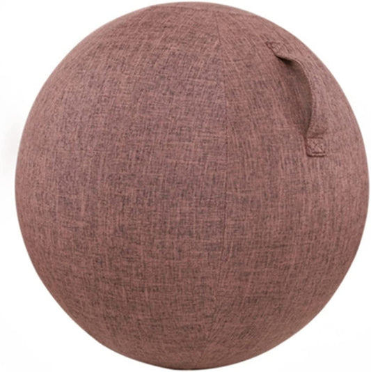 Doodran Yoga Ball Cover with Handle Exercise Ball Cover Balance Ball Chair Cover for Birthing Stability Fitness Balance Ball Foldable Machine Washable Slipcover,21.7In, Brown