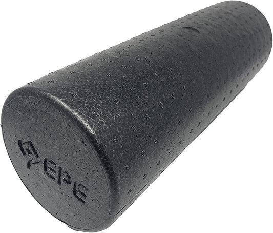 EPE USA High Density 18" Black Foam Roller for Exercise, Yoga, Muscle Back Pain Massage