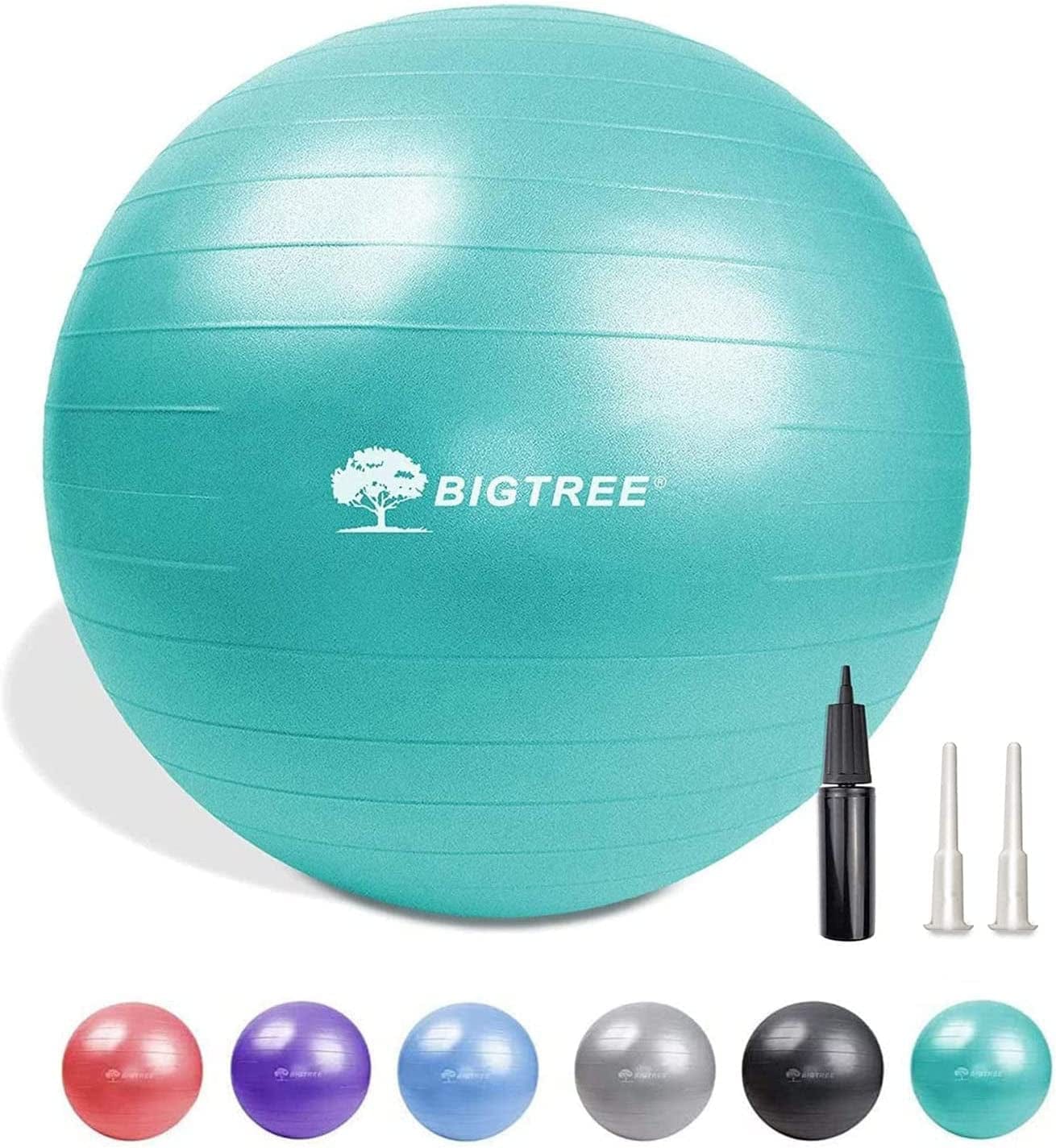 Exercise Ball, Yoga Ball Balance Pilates Anti-Burst with Pump Stability Fitness Ball Birthing Chair for Workout Core Training Office Home Gym Physical Therapy Pregnancy