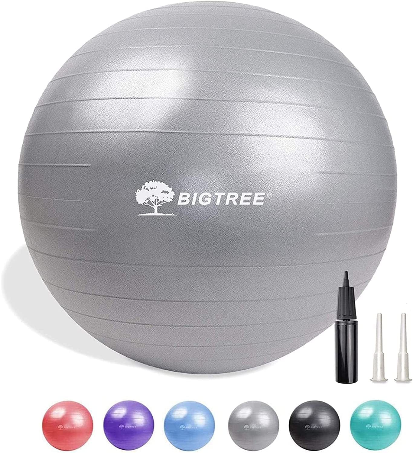 Exercise Ball, Yoga Ball Balance Pilates Anti-Burst with Pump Stability Fitness Ball Birthing Chair for Workout Core Training Office Home Gym Physical Therapy Pregnancy