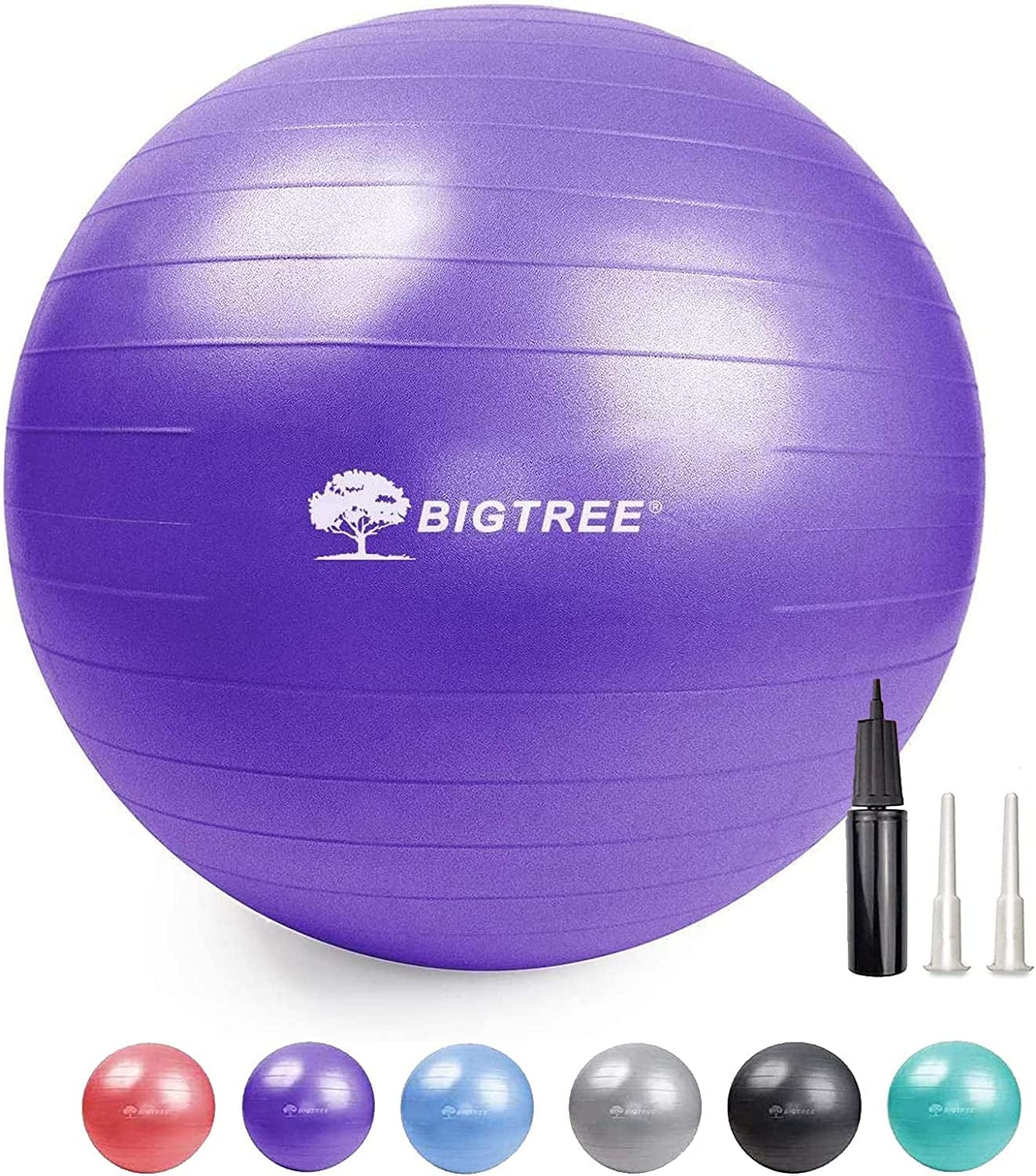 Exercise Ball, Yoga Ball Balance Pilates Anti-Burst with Pump Stability Fitness Ball Birthing Chair for Workout Core Training Office Home Gym Physical Therapy Pregnancy