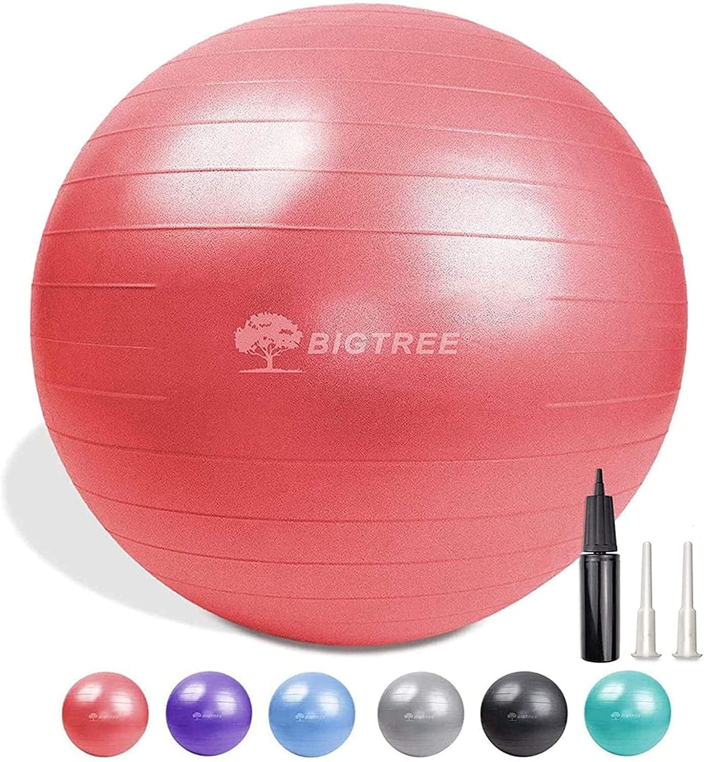 Exercise Ball, Yoga Ball Balance Pilates Anti-Burst with Pump Stability Fitness Ball Birthing Chair for Workout Core Training Office Home Gym Physical Therapy Pregnancy