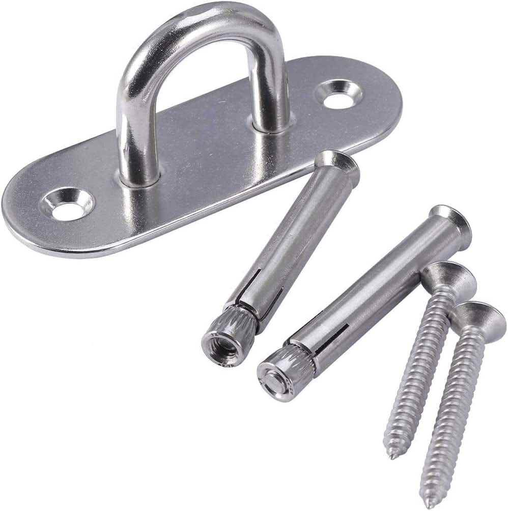 FARUTA Wall Mount Suspension Ceiling Anchor Suspension Trainer Bracket for Suspension Straps Gymnastic Rings Yoga Swings & Hammock Resistance Band Battle Rope (Color : Silver)