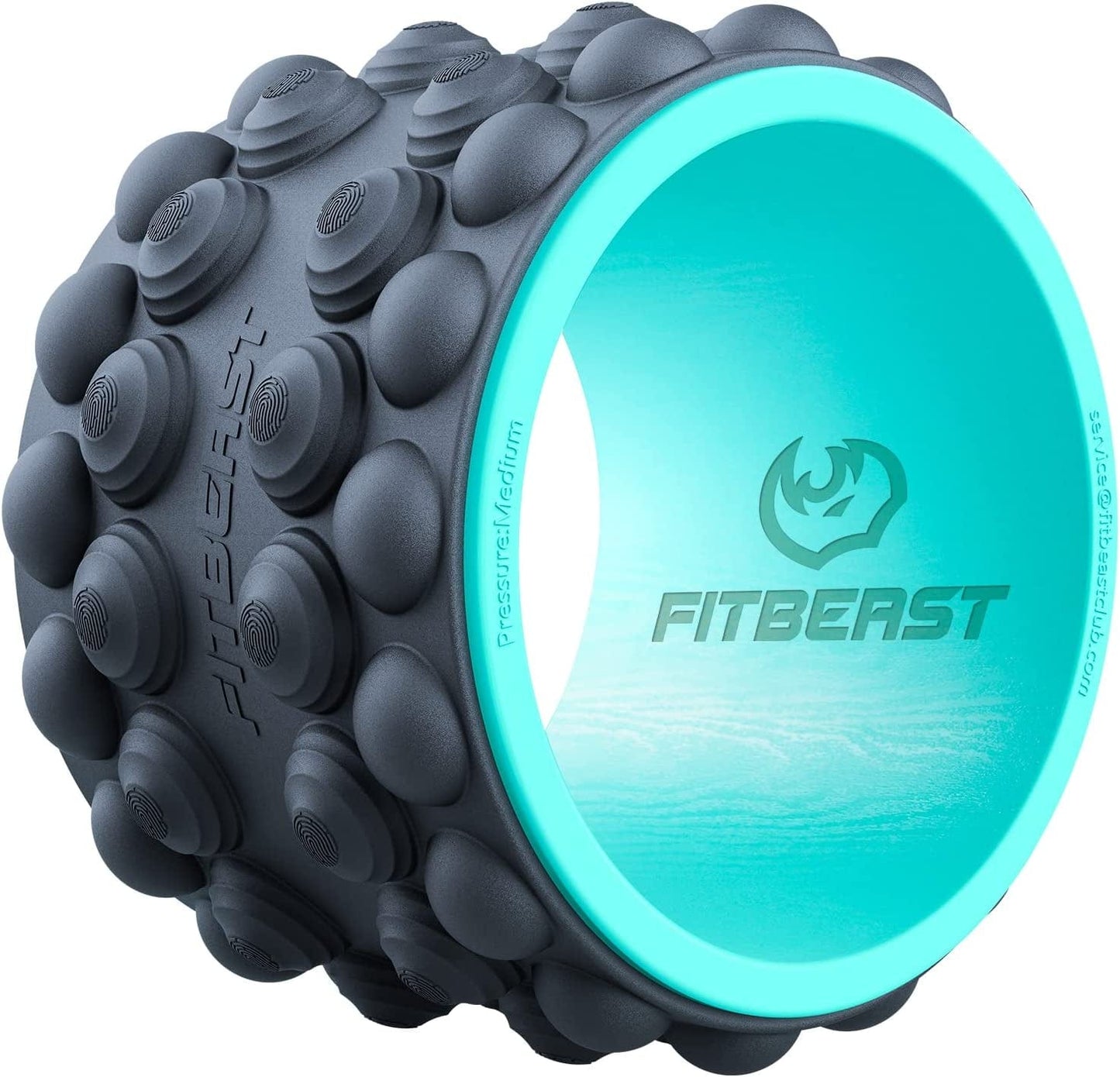 Fitbeast Back Roller, Foam Roller, Back Stretcher & Back Cracker for Back Pain Relief, 6" Height 5" Width Yoga Wheel, Back Roller Wheel for Muscle Therapy, and Deep Tissue Massage