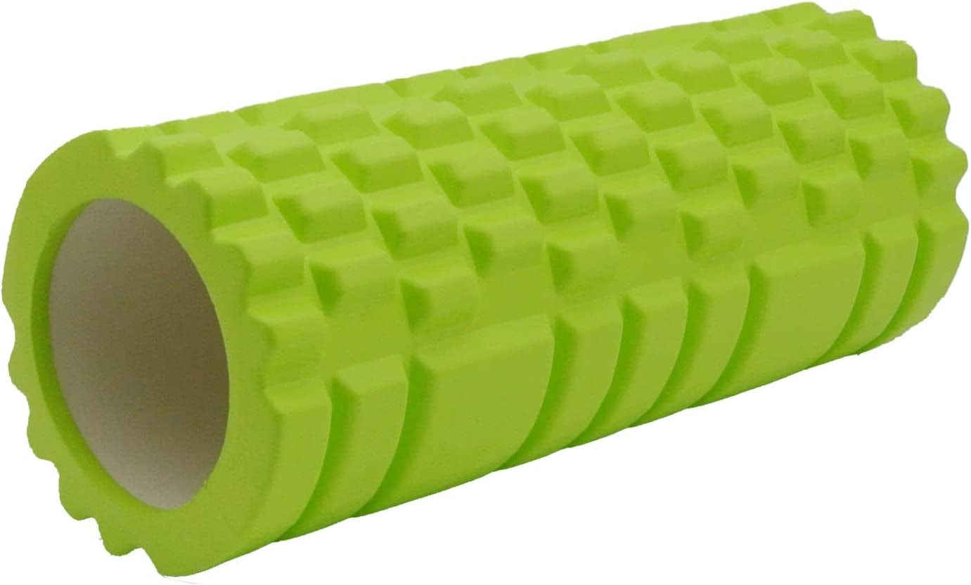 Fitgear High Density EVA Foam Roller Deep Tissue Muscle Roller - Green - Yoga, Stretching, Massage - Lime Green