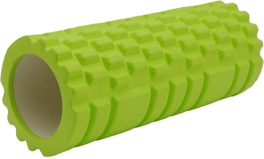 Fitgear High Density EVA Foam Roller Deep Tissue Muscle Roller - Green - Yoga, Stretching, Massage - Lime Green