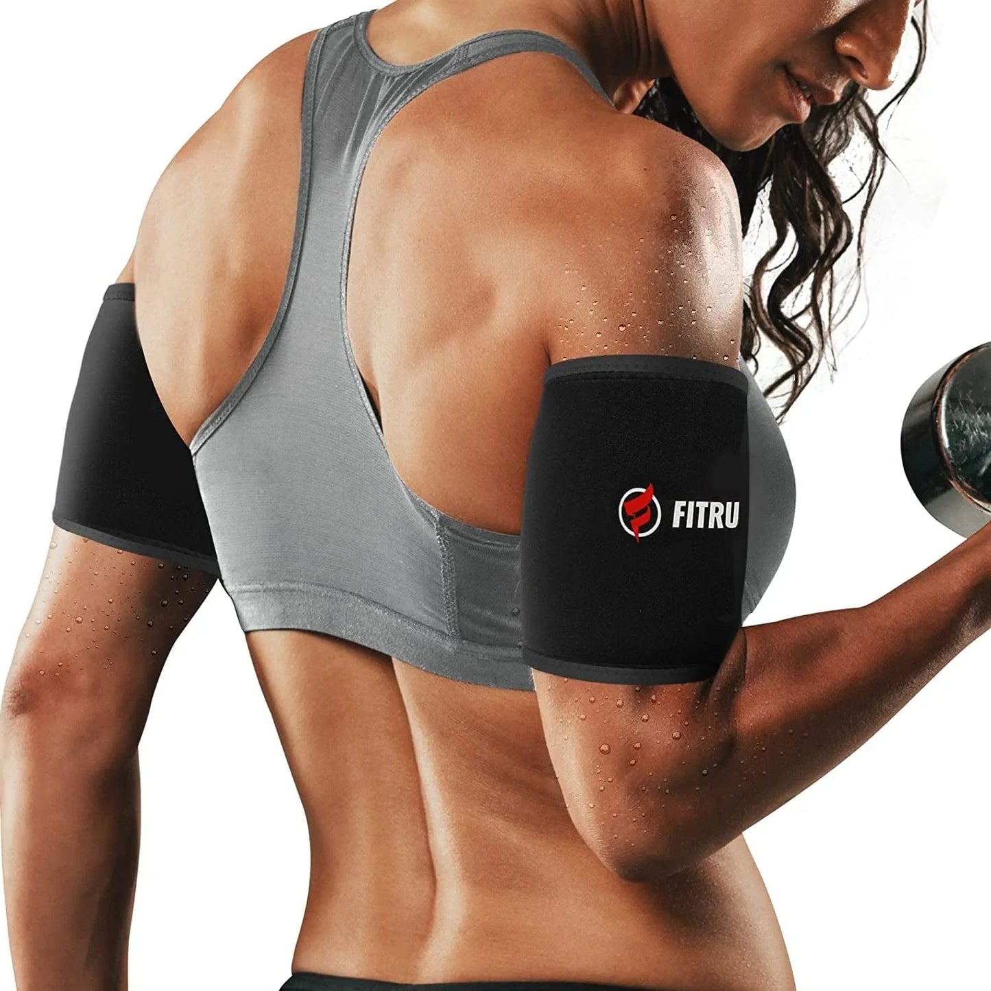 Fitru Premium Arm Trimmers for Men & Women | Sauna Arm Wraps for Flabby Arms Increasing Heat & Sweat during Exercise