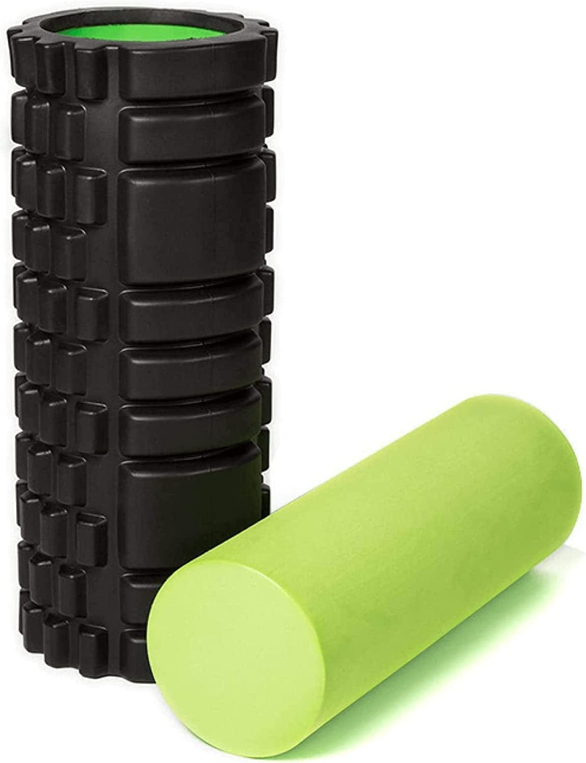 Fledo 2 in 1 Foam Roller for Dep Tissue Massage-With Bonus Carrying Case!