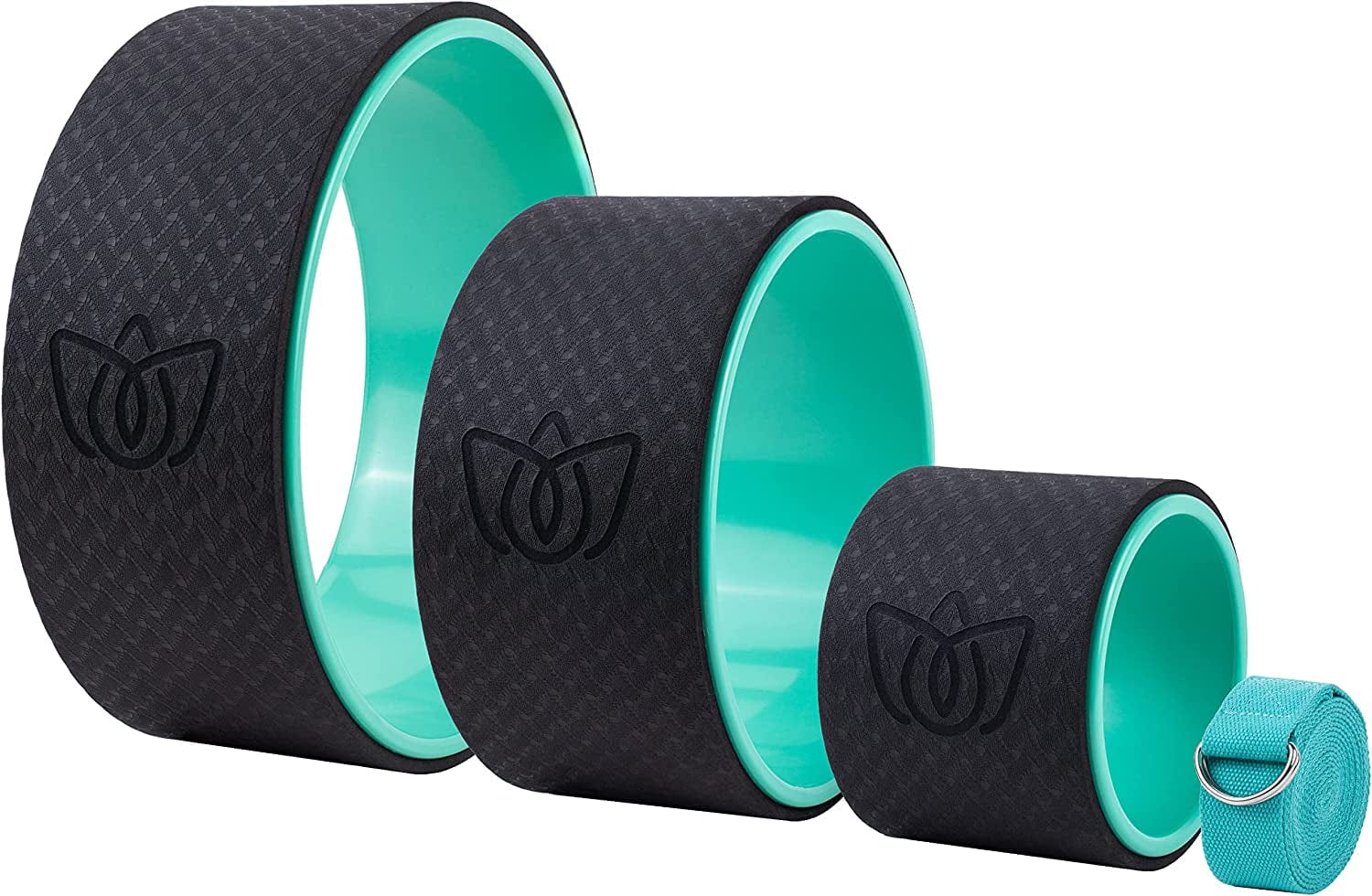 Florensi Back Roller - Back Stretcher, Back Cracker, Yoga Wheel, Deep Tissue Massager - for Back Pain Relief, Back Cracking, Yoga Stretching, Trigger Point Therapy - Foam Padded Rollers