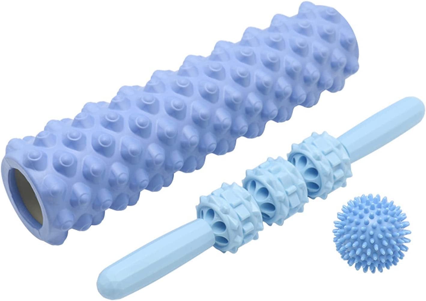 Foam Roller for Physical Therapy & Exercise - Back Roller Set with Spiky Massage Balls, Double Massage Roller Ball, Muscle Roller Stick - Trigger Point Deep Tissue Pain Relief & Recovery