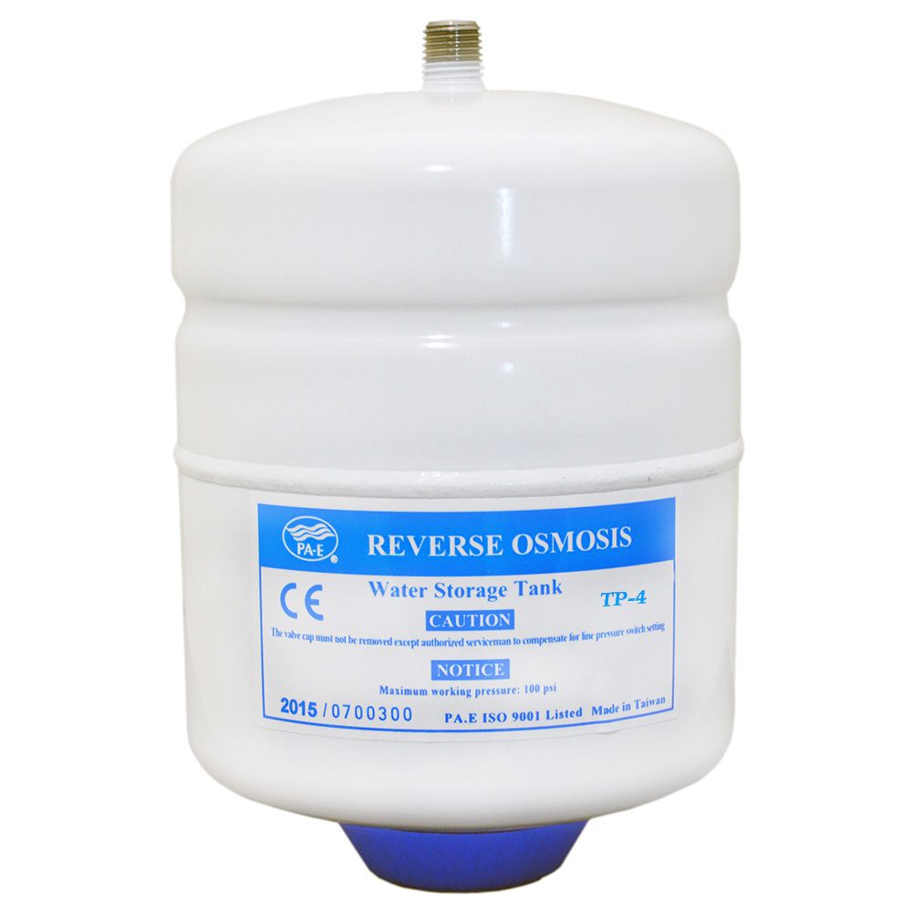 PAE TP4 1/4" NPT Reverse Osmosis Storage Tank Powder Coated Steel 1.0 Gal
