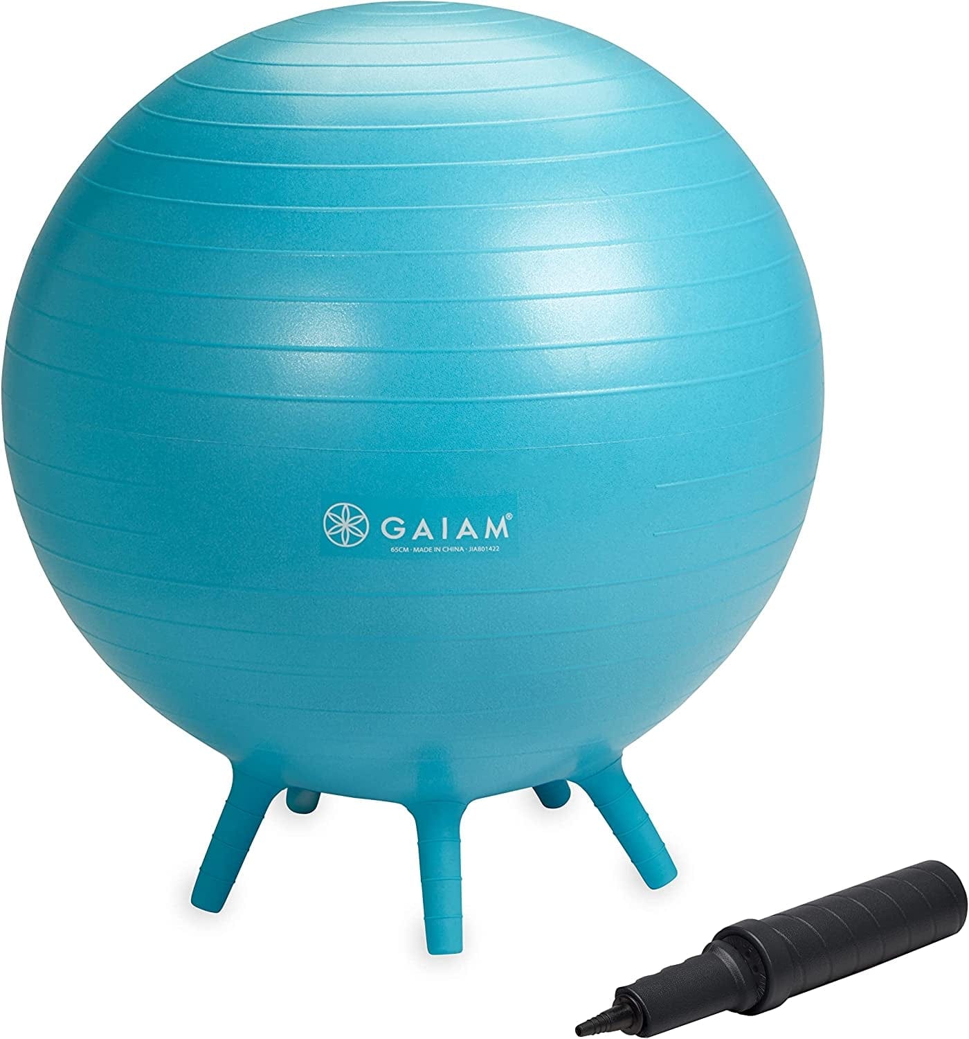Gaiam Kids Stay-N-Play Children'S Balance Ball - Flexible School Chair, Active Classroom Desk Seating with Stay-Put Stability Legs, Includes Air Pump