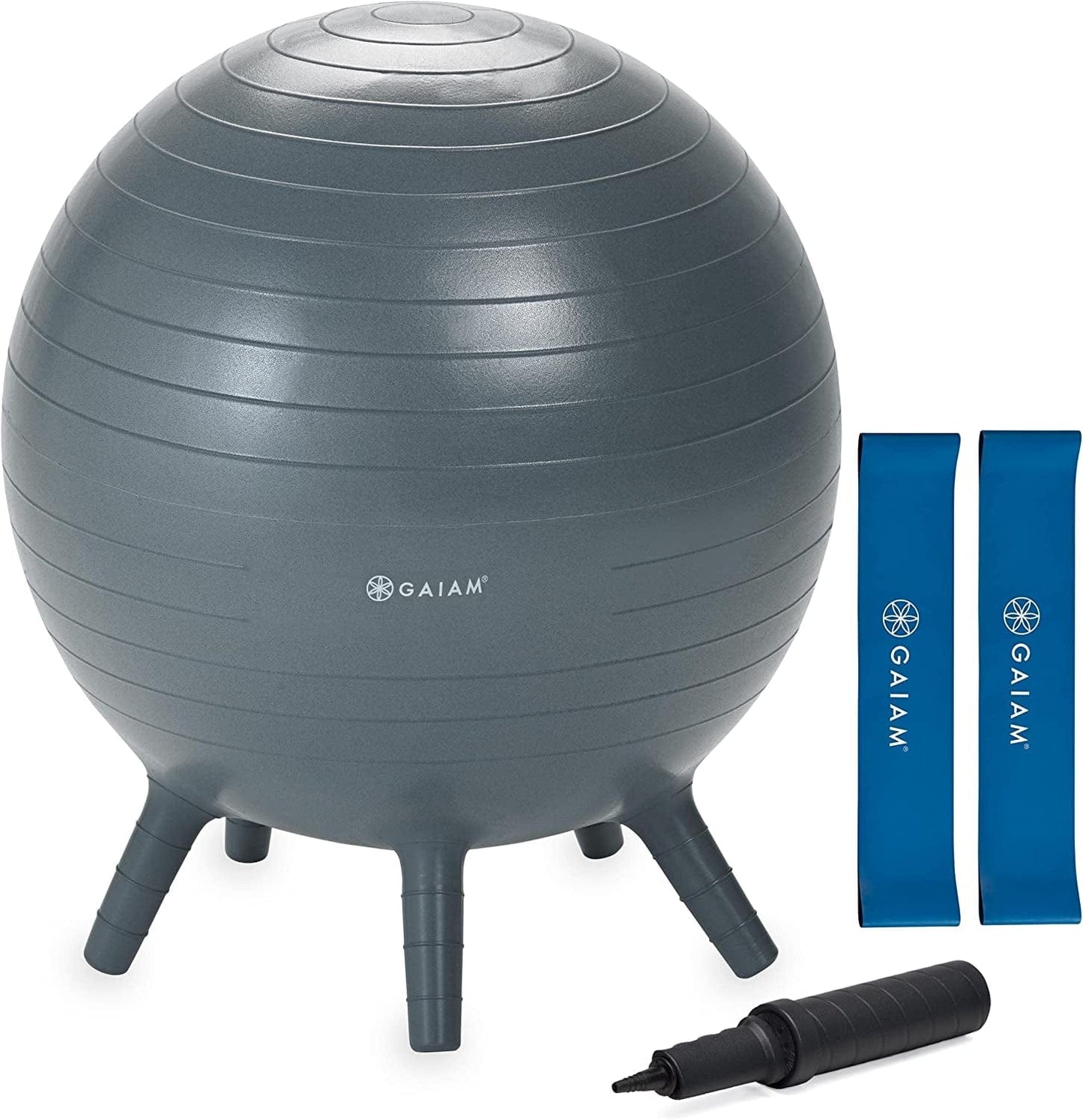 Gaiam Kids Stay-N-Play Children'S Balance Ball - Flexible School Chair, Active Classroom Desk Seating with Stay-Put Stability Legs, Includes Air Pump