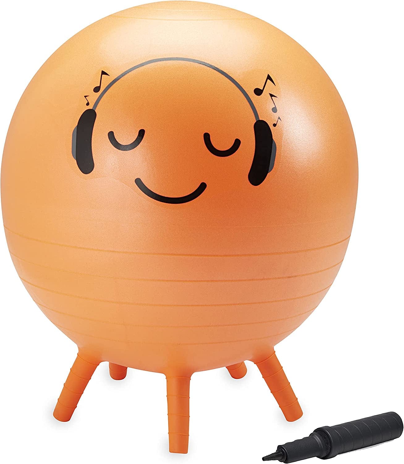 Gaiam Kids Stay-N-Play Children'S Balance Ball - Flexible School Chair, Active Classroom Desk Seating with Stay-Put Stability Legs, Includes Air Pump