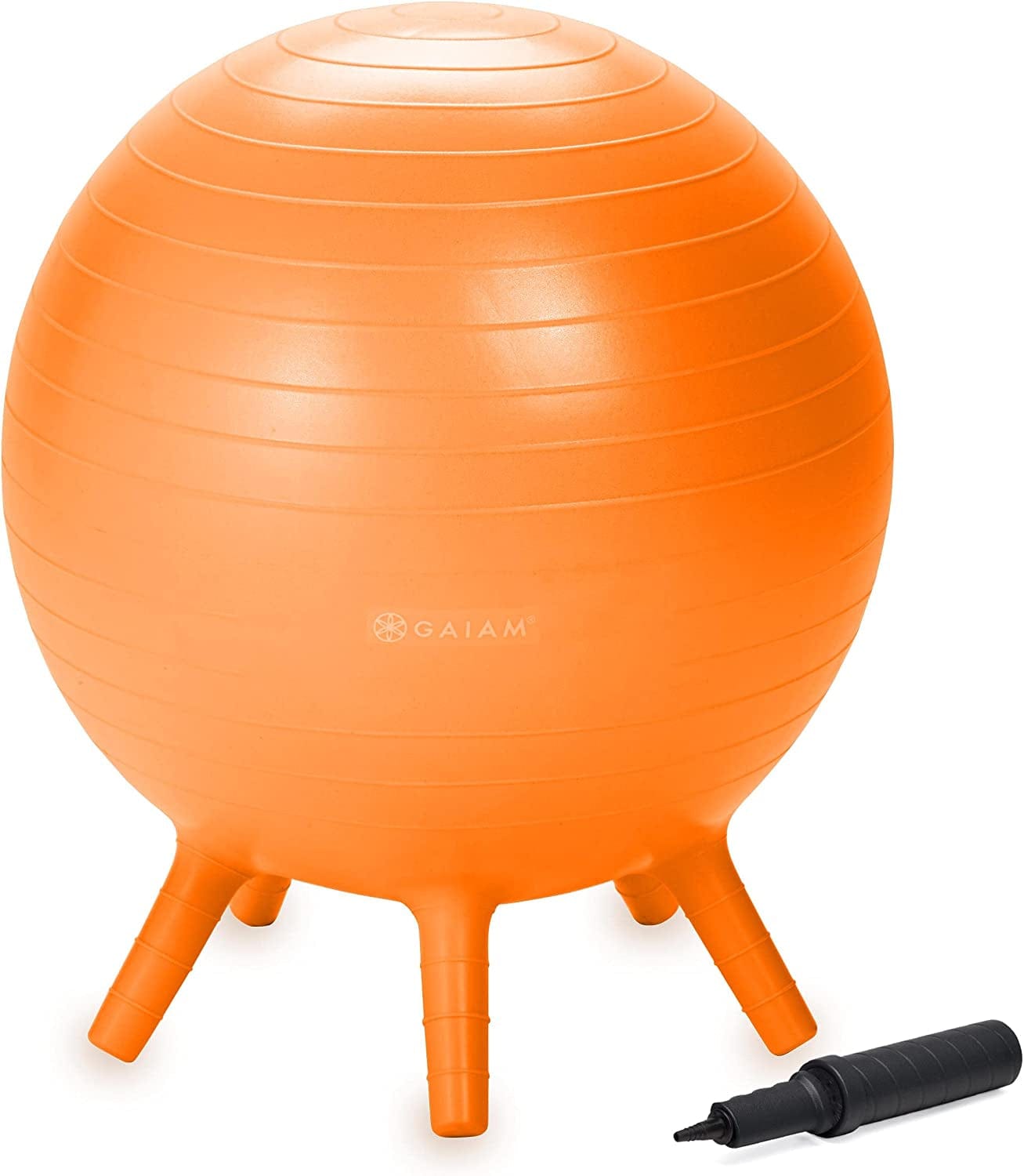 Gaiam Kids Stay-N-Play Children'S Balance Ball - Flexible School Chair, Active Classroom Desk Seating with Stay-Put Stability Legs, Includes Air Pump