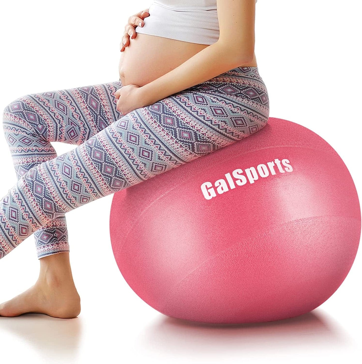Galsports Pregnancy Ball - Birthing Ball for Workout Yoga Stability, Pregnancy Safety Materials for Maternity Physio & Recovery Plan Included, Labor Exercise Ball with Quick Pump
