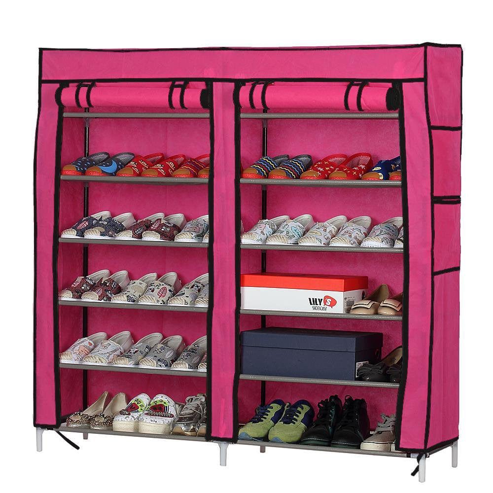Goorabbit Shoe Rack Organizer 10 Tires Shoe Storage Cabinet Free Standing Shoe Shelf Organizer with Non-Woven Fabric Cover ,Beige