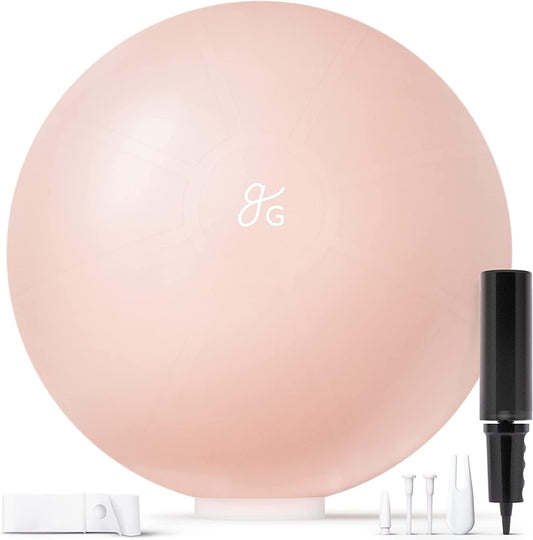 Greater Goods Professional Exercise Ball - Yoga Ball for Working Out, Balance, Stability, and Pregnancy | in Multiple Sizes (Small, Medium, Large) and Colors | Designed in St. Louis