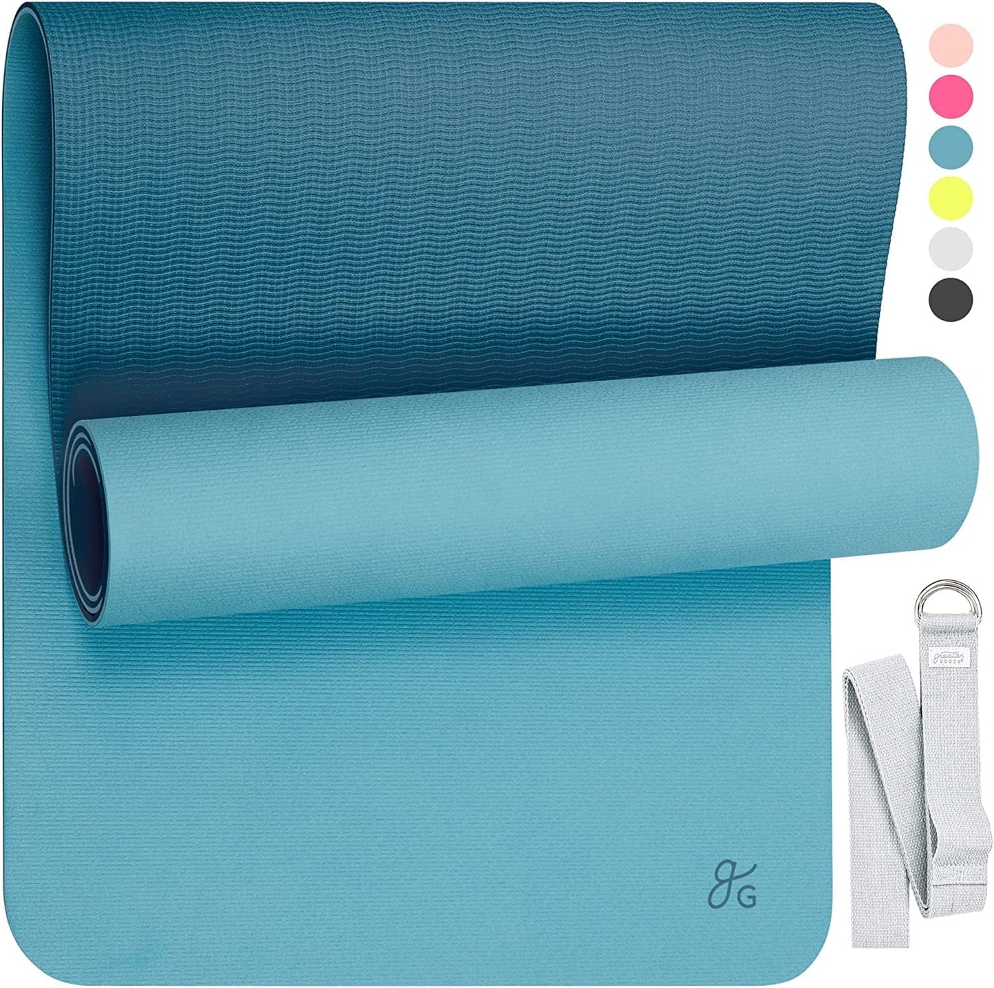 Greater Goods Professional Yoga Mat - Exercise Mat for Fitness, Balance, and Stability | an Extra Large, Extra Thick, Non Slip Mat | Free Carrying Strap Included | Designed in St. Louis
