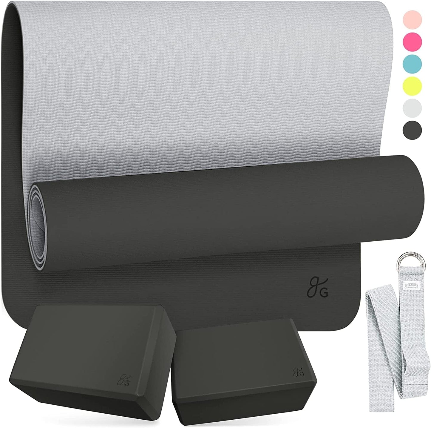 Greater Goods Professional Yoga Mat - Exercise Mat for Fitness, Balance, and Stability | an Extra Large, Extra Thick, Non Slip Mat | Free Carrying Strap Included | Designed in St. Louis