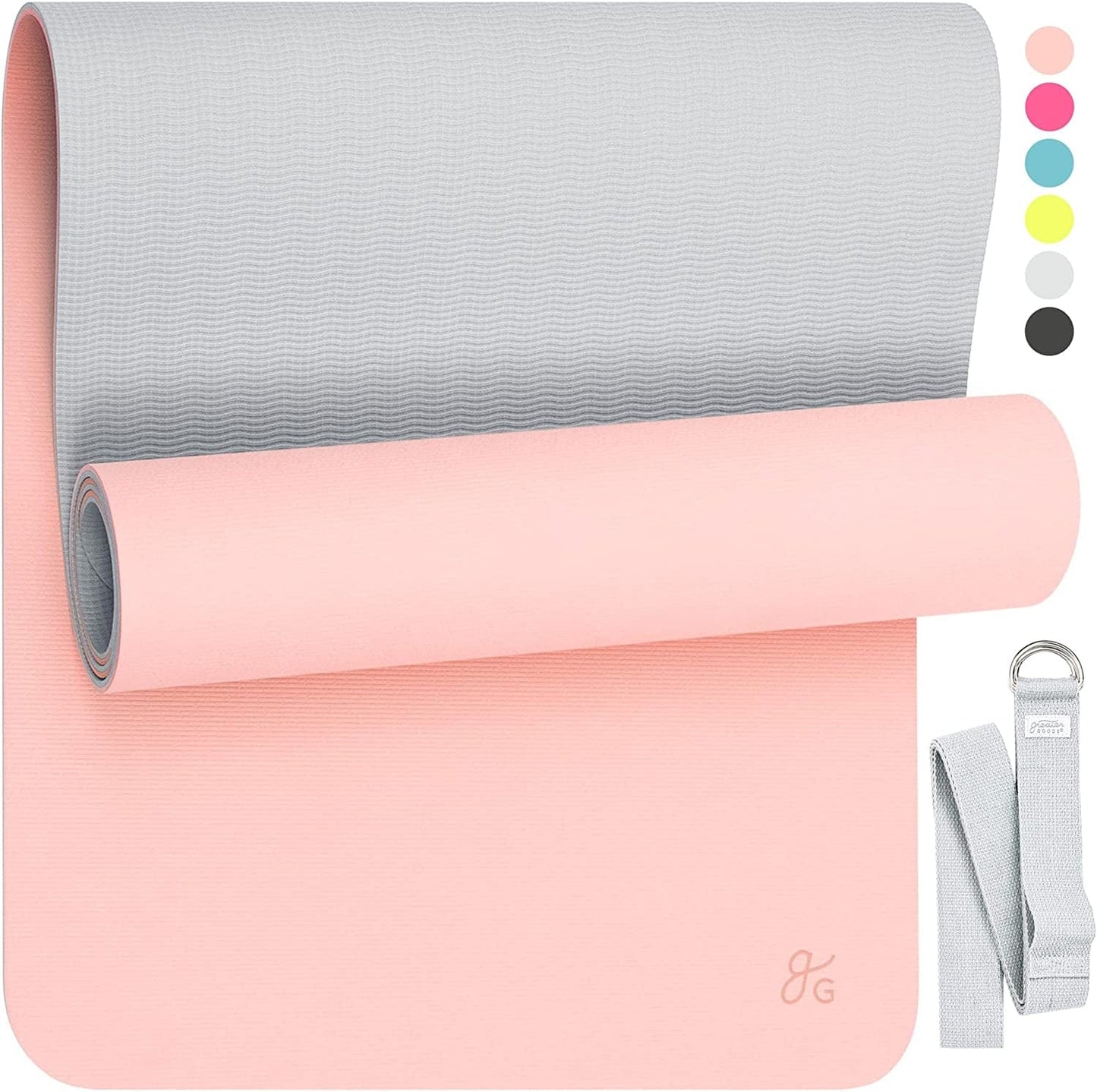 Greater Goods Professional Yoga Mat - Exercise Mat for Fitness, Balance, and Stability | an Extra Large, Extra Thick, Non Slip Mat | Free Carrying Strap Included | Designed in St. Louis