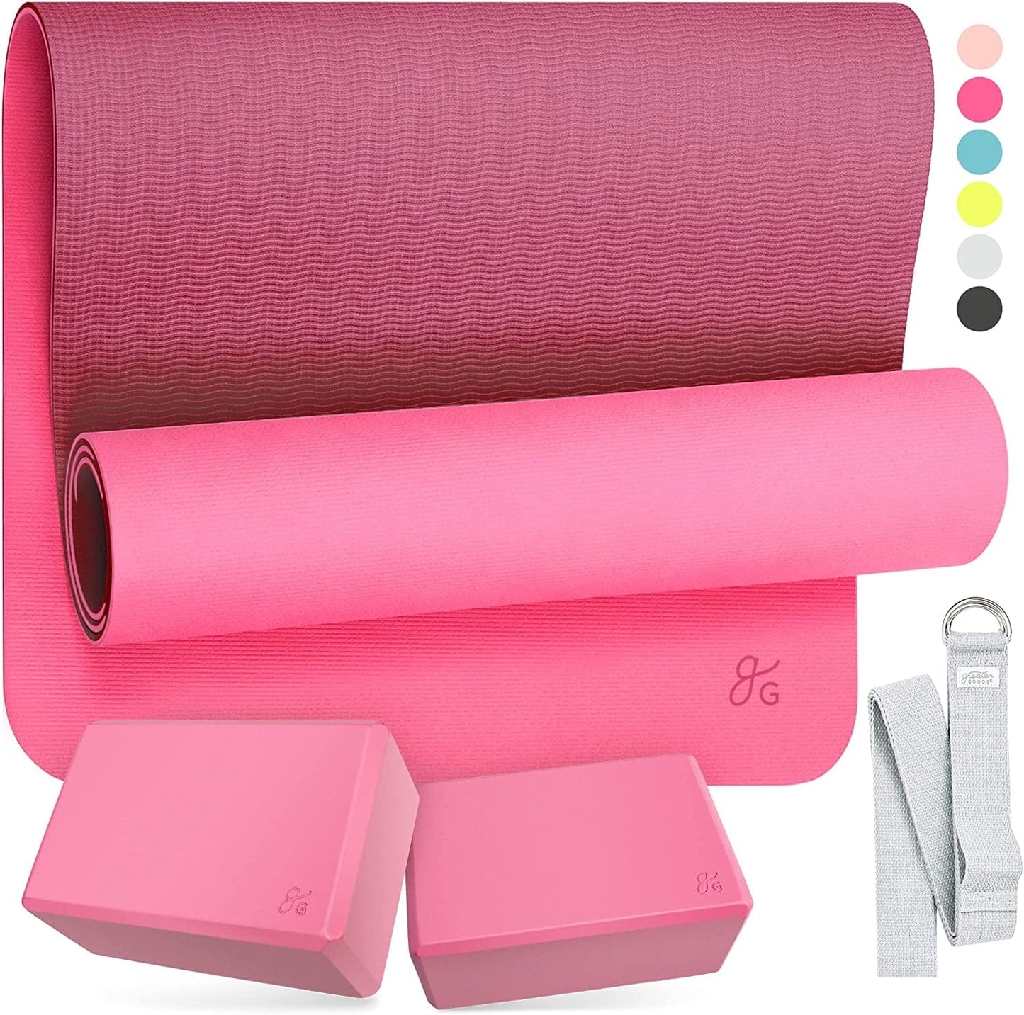 Greater Goods Professional Yoga Mat - Exercise Mat for Fitness, Balance, and Stability | an Extra Large, Extra Thick, Non Slip Mat | Free Carrying Strap Included | Designed in St. Louis