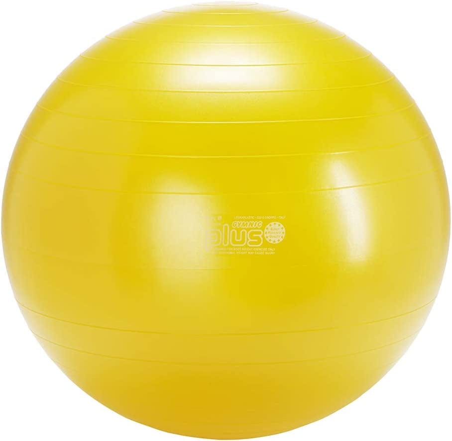 Gymnic Classic plus Burst-Resistant Exercise Ball, Yellow (75 Cm)