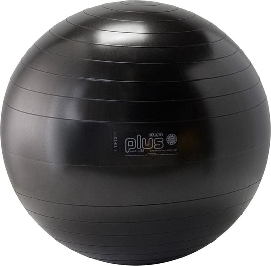 Gymnic plus Burst-Resistant Exercise Ball, Black (65 Cm)