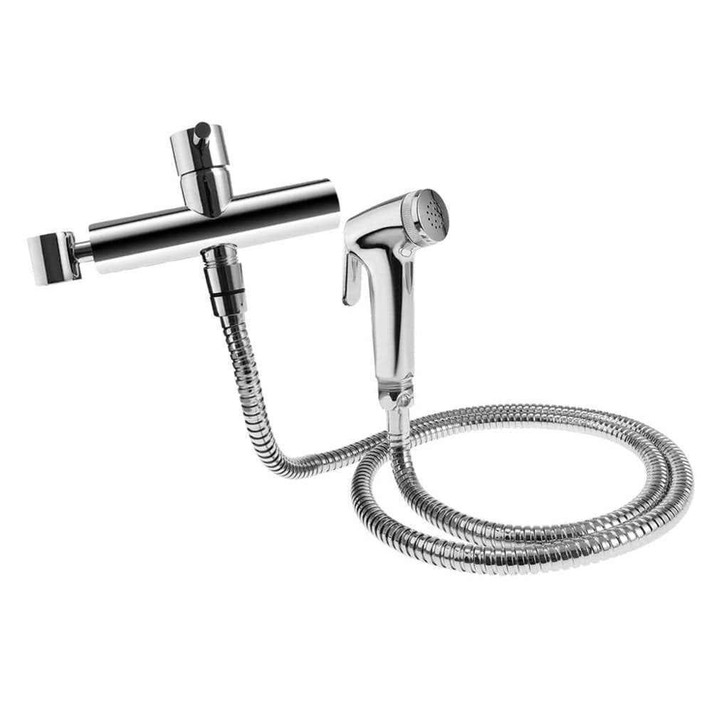 Hand Held Bidet Toilet Sprayer Bathroom Portable Shower Sprayer Chrome and Cold Spray for Personal Hygiene