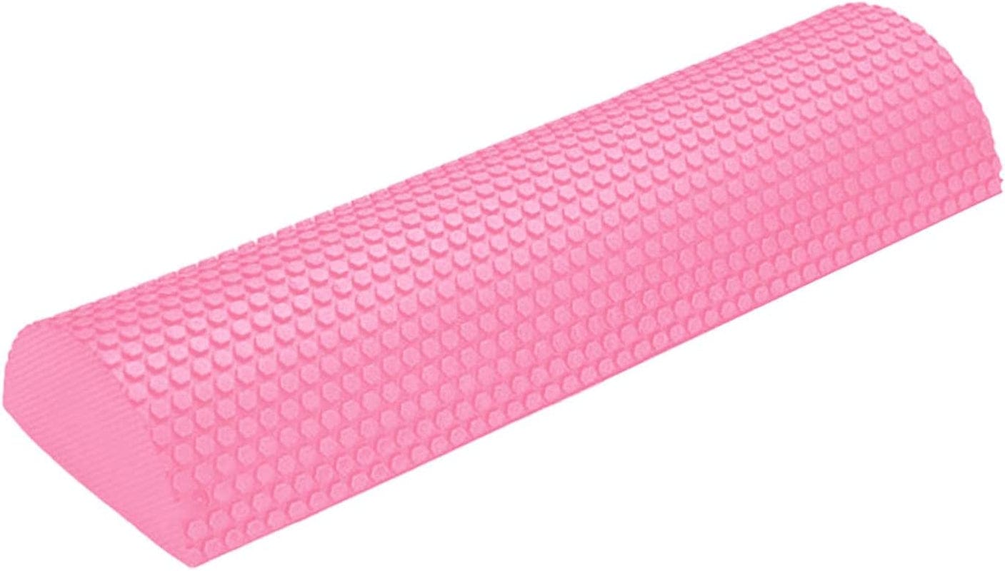 Harilla Length Flexibility Blocks with Point Pilates Half Roll Set 1/2 Foam Roller for Physical Half Roller for Yoga , Pink 30Cm