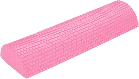 Harilla Length Flexibility Blocks with Point Pilates Half Roll Set 1/2 Foam Roller for Physical Half Roller for Yoga , Pink 30Cm