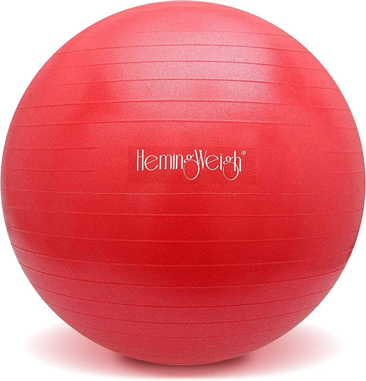 Hemingweigh Exercise Ball and Yoga Ball Chair Fitness Ball for Workout Balance Yoga Ball for Pregnancy Abs and Core Strength Gym Ball and Stability Ball with Pump