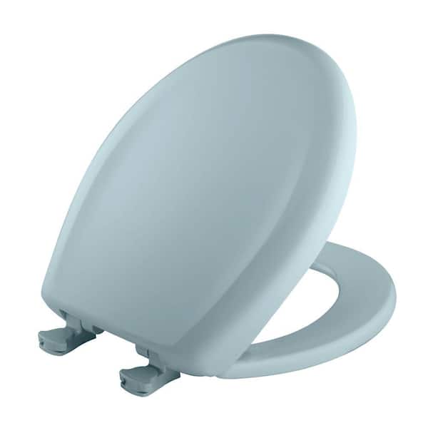Round Slow Close Toilet Seat Solid Plastic, Heron Blue