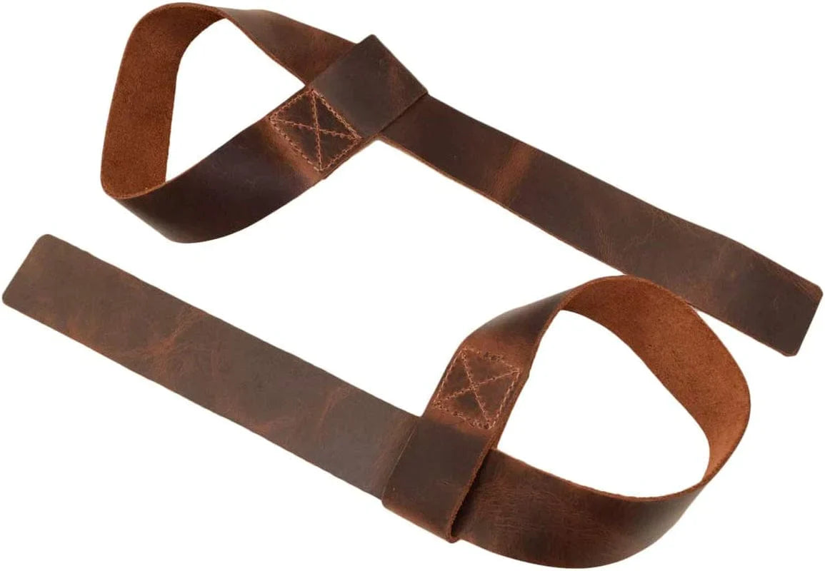 Hide & Drink, Leather Lifting Straps (2 Pieces), Bodybuilding, Sports, Gym, Fitness, Accessories, Handmade Includes 101 Year Warranty :: Bourbon Brown