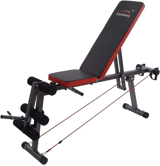 Home Gym Adjustable Weight Bench, Barbell Lifting Workout Fitness Incline Adjustable Strength Training Benches,Workout Bench Household Supine Board Abdominal Device Weight Benches【Us Stock】