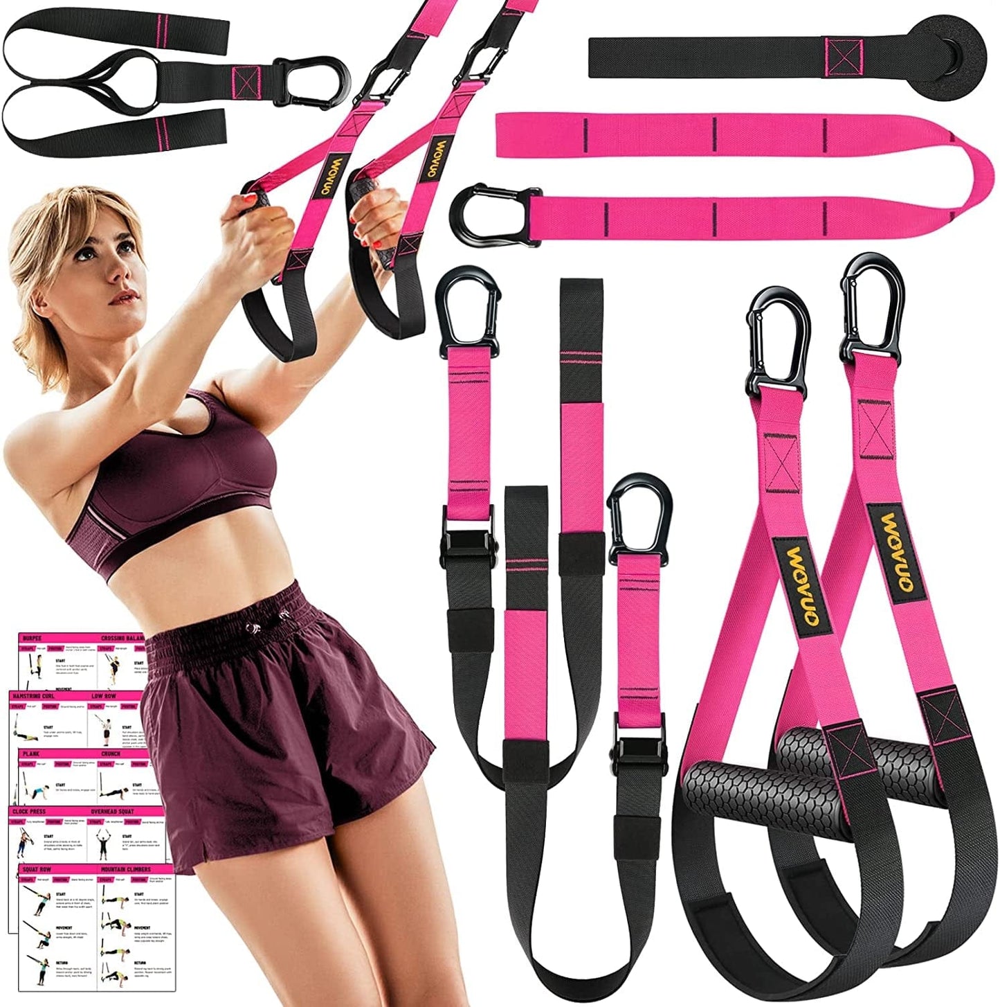 Home Resistance Training Kit - Resistance Trainer Fitness Straps for Full-Body Workout, Bodyweight Resistance Bands with Handle, Door Anchor