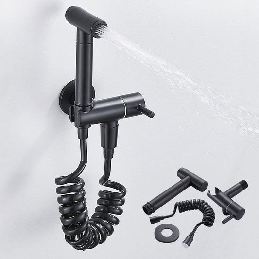 HOTBEST Bidet Sprayer Set Thermostatic Hot and Cold Handheld Brass Bathroom Toilet Cleaning Shower Kit Wall Mounted Portable for Cloth Diaper Personal Hygiene Cleaning