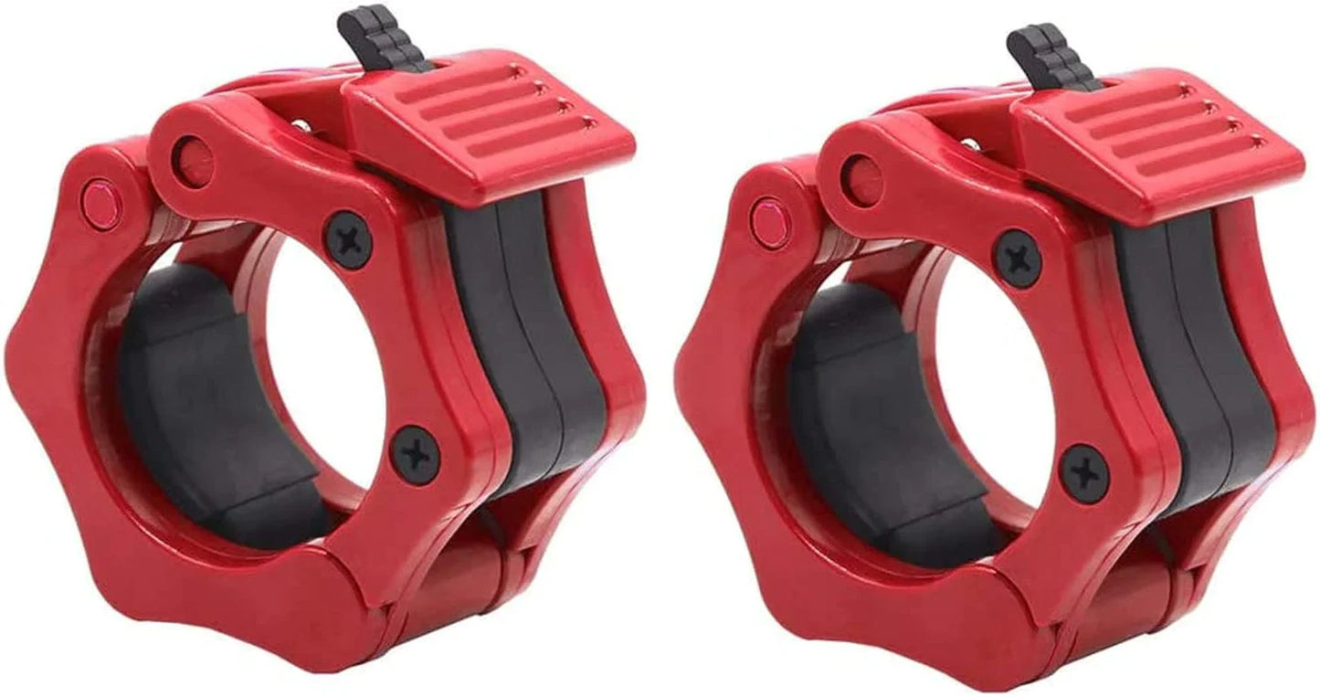 IADUMO Olympic Weight Bar Collars - Locking 2 Inch Barbell Clamps - Quick Release Clips - Bar Collar Great for Olympic Lifts and Strength Training