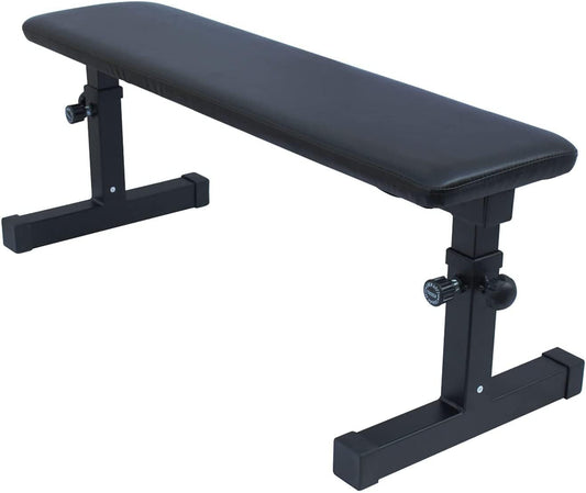 Icoud Flat Weight Bench Utility Workout Adjustable Height Bench for Strength Training Exercise & Fitness