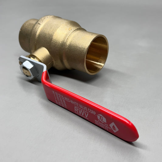 RED-WHITE VALVE Brass Ball Valve 1-1/2" 1.8 lb 5595AB (New)