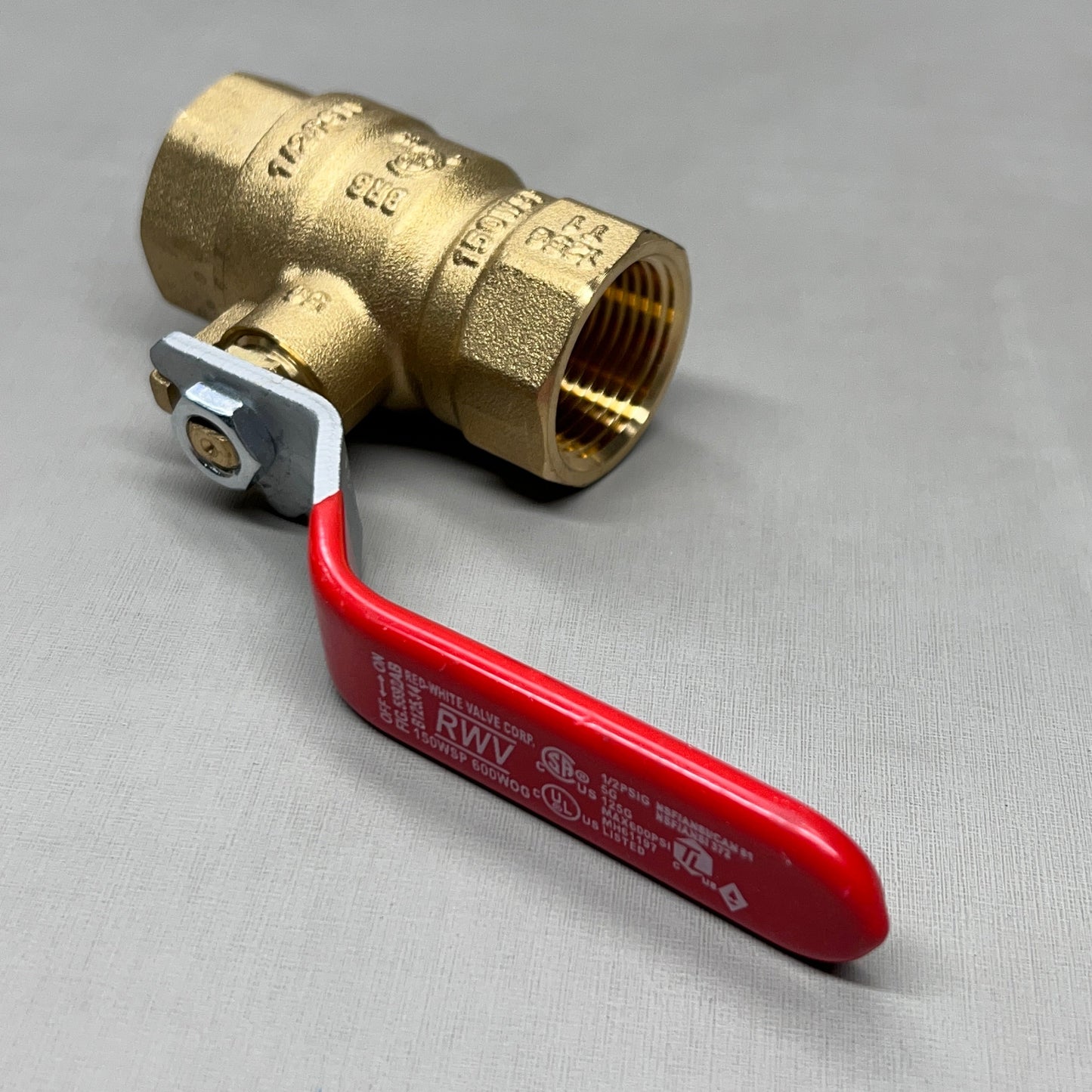 RED-WHITE VALVE Brass Full-Port Ball Valve 3/4" 0.6 lb 5592AB (New)