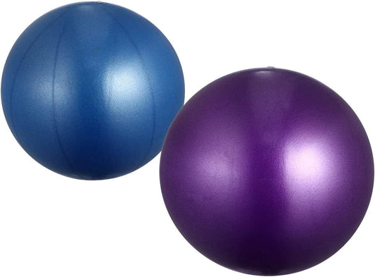 INOOMP Birthing Ball 2PCS Thickening Frosted Yoga Ball anti Burst Fitness Ball Mini Balancing Ball Exercise Gymnastics Ball for Fitness Gym Use ( 15- 35CM Random Size Blue+ Purple ) Fitness Ball