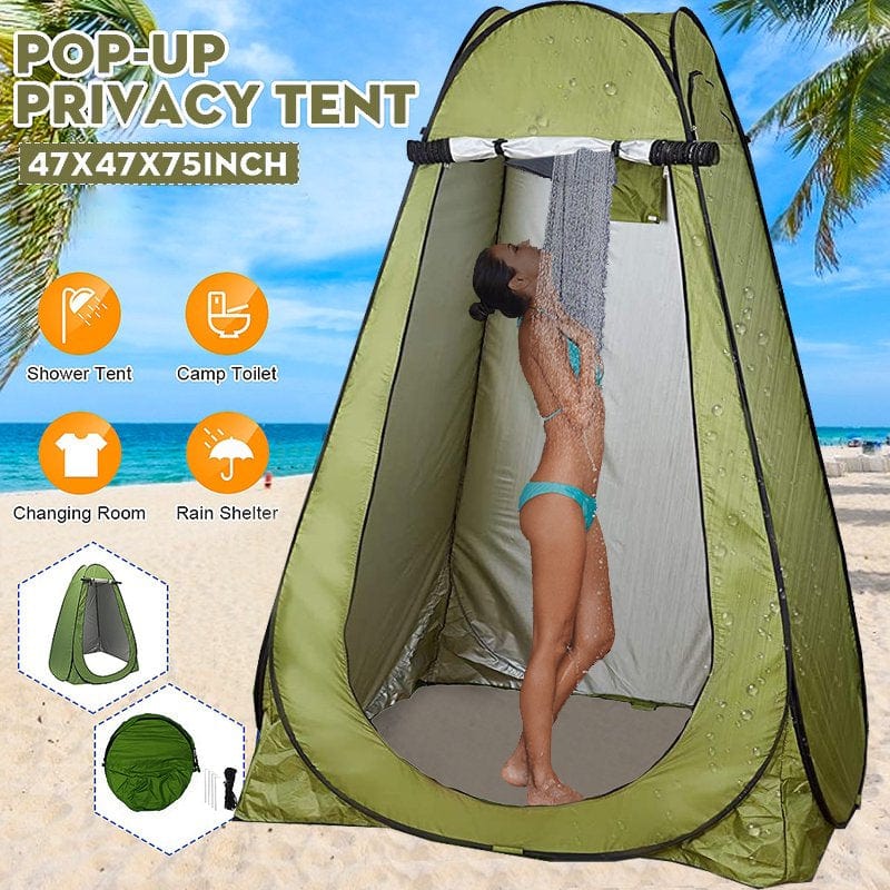 Instant Shower Tent, 6FT Tall Portable Utilitent Outdoor Privacy Tent for Camping/Biking/Toilet/Shower/Changing/Beach, Sun Rain Shelter Tent